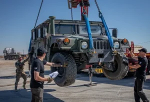 arrival of the international stabilization force in the Gaza Strip (photo: X/@aljarmaqnet)