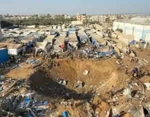 Airstrike Destroys Medical Warehouse at Gaza Hospital, Worsens Humanitarian Crisis (photo Wafa)